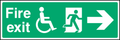 Disabled access fire exit (right arrow)