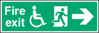 Disabled access fire exit (right arrow)