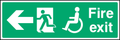 Disabled access fire exit (left arrow)