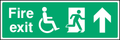 Disabled access fire exit (up arrow)