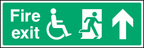 Disabled access fire exit (up arrow)