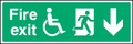 Disabled access fire exit (down arrow)