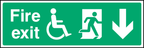 Disabled access fire exit (down arrow)