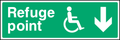 Refuge point (down arrow)
