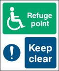 Refuge point, keep clear