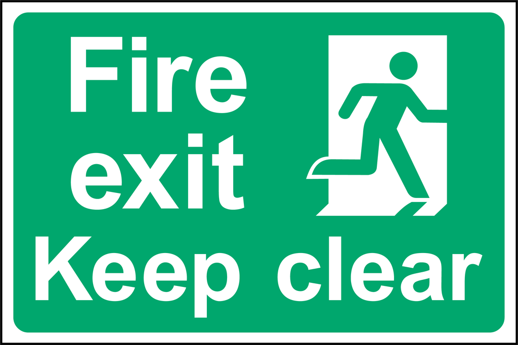 Fire exit keep clear