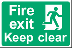 Fire exit keep clear