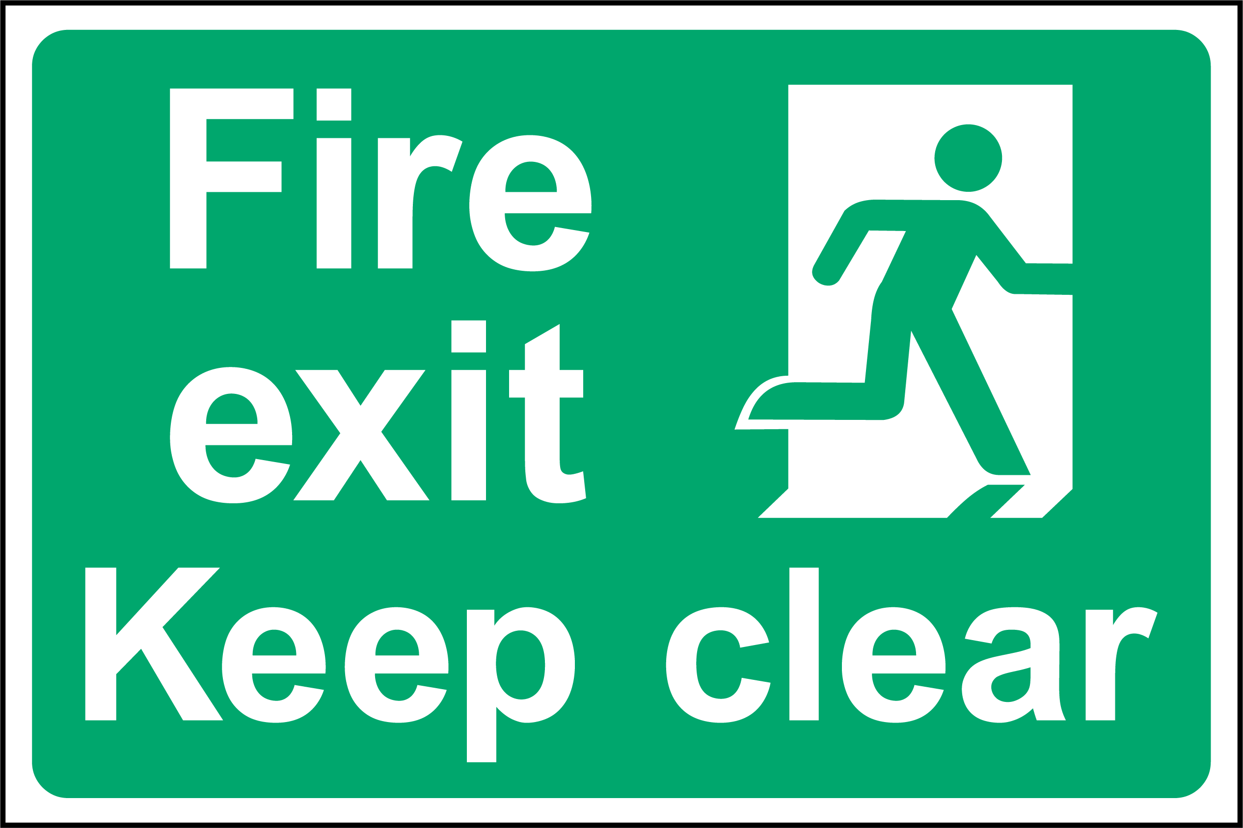 Fire exit keep clear