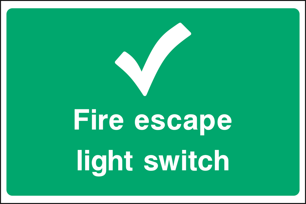 Fire escape light switch