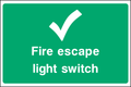 Fire escape light switch