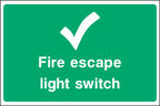 Fire escape light switch