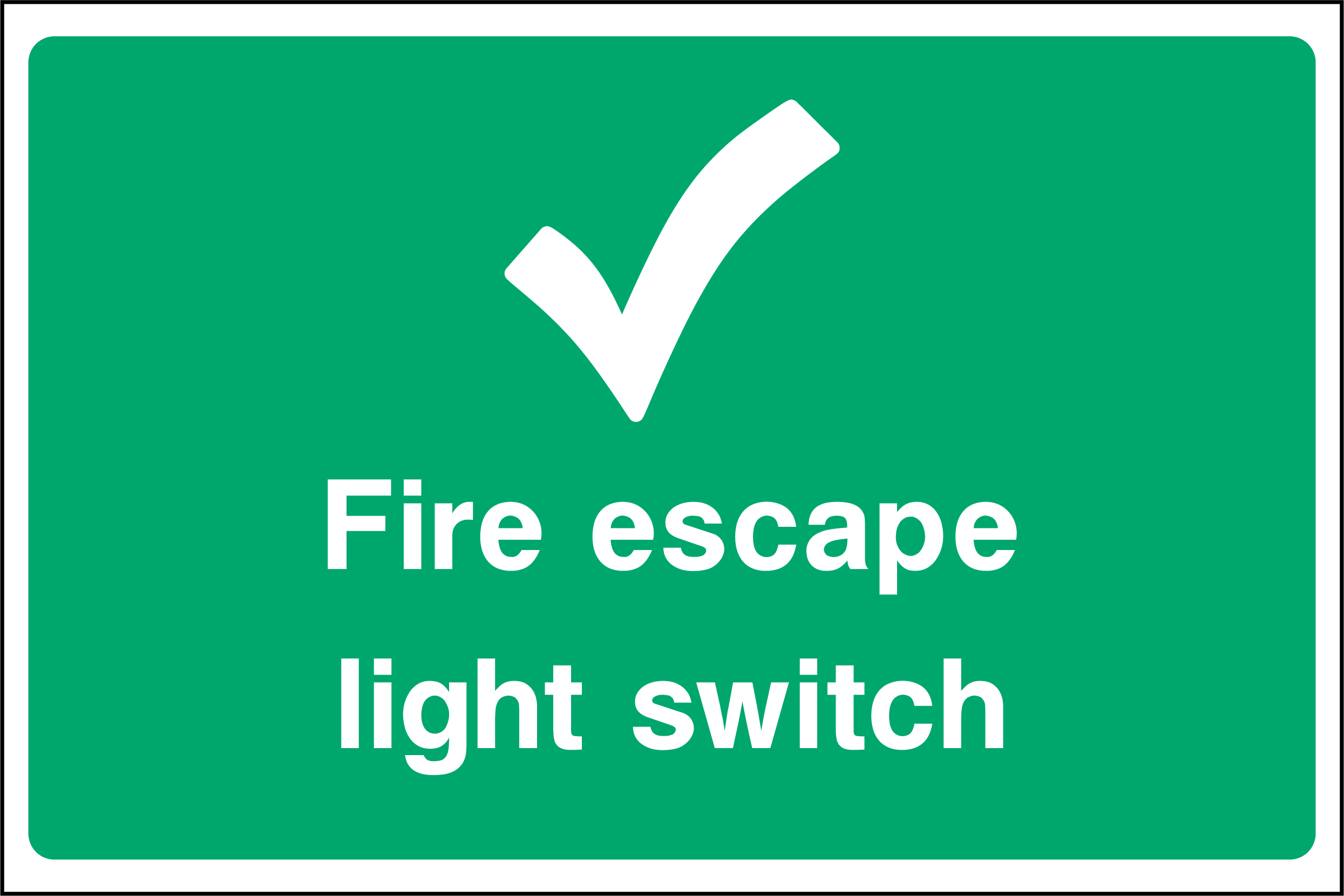 Fire escape light switch