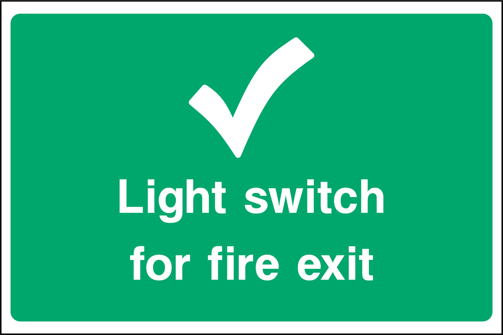 Light switch for fire exit
