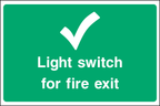 Light switch for fire exit