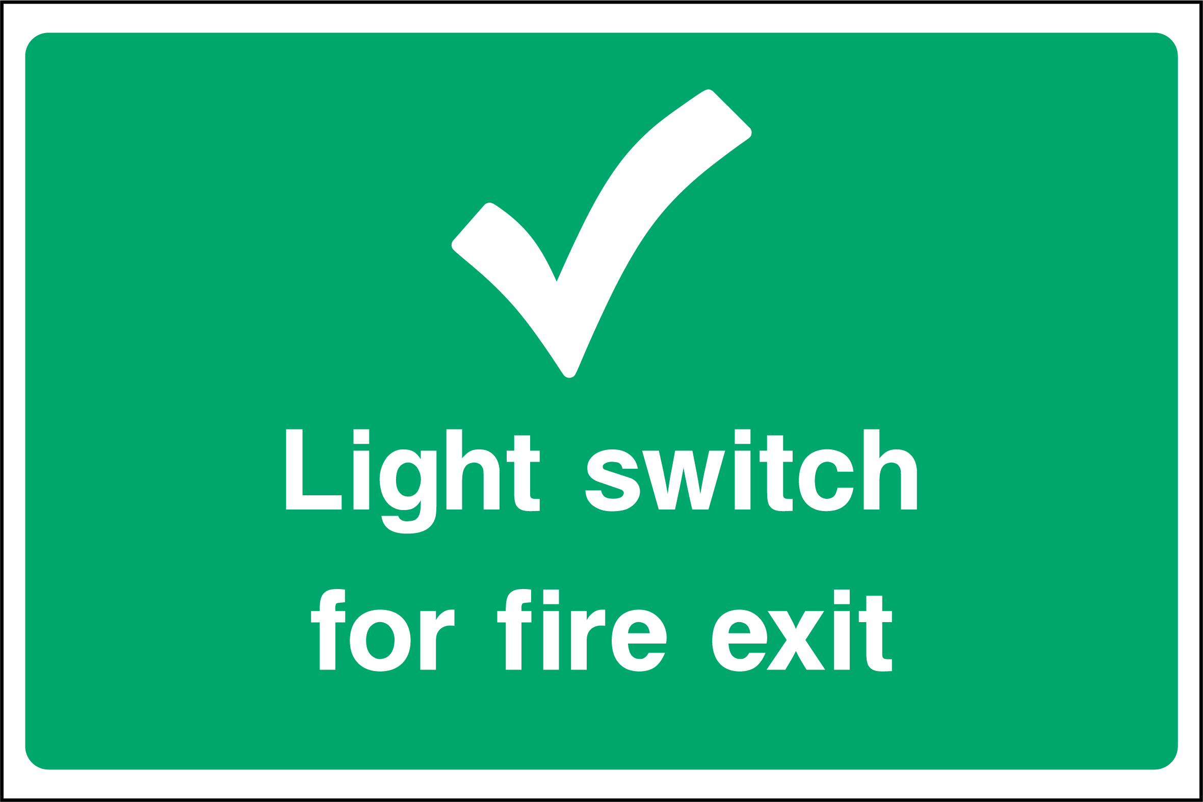 Light switch for fire exit