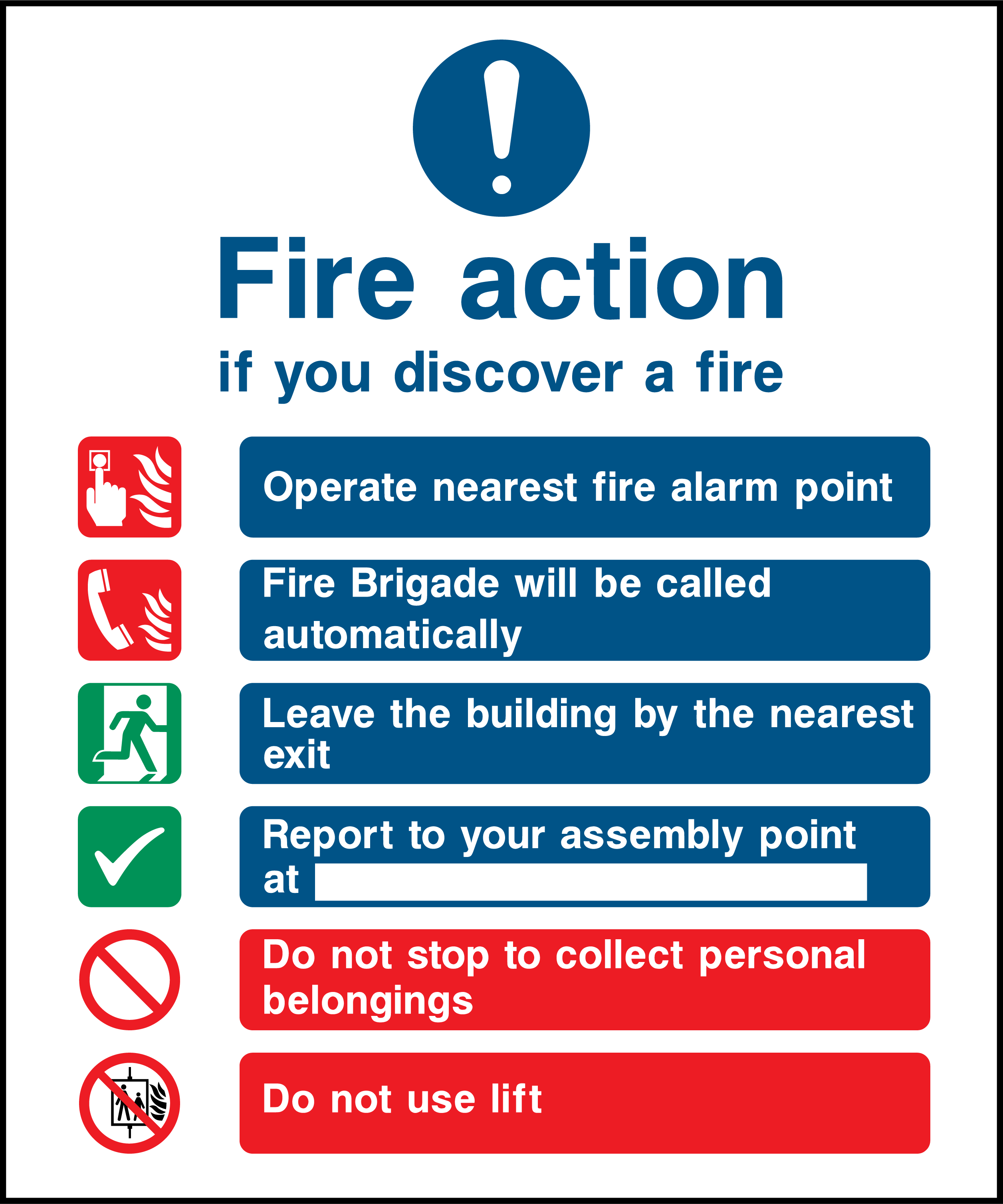 Fire action, if you discover a fire (V1)