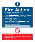 Fire action, any person discovering a fire