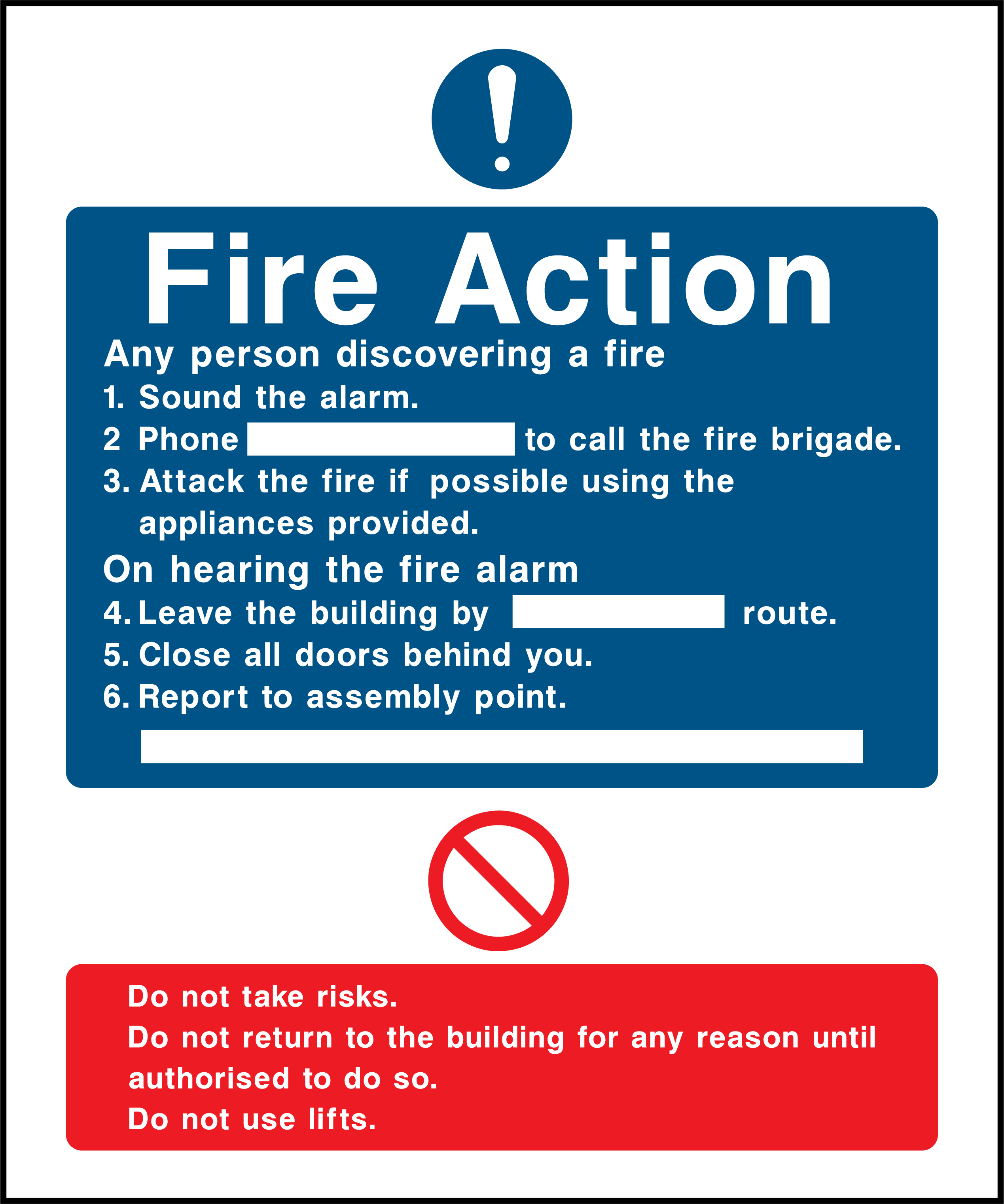 Fire action, any person discovering a fire