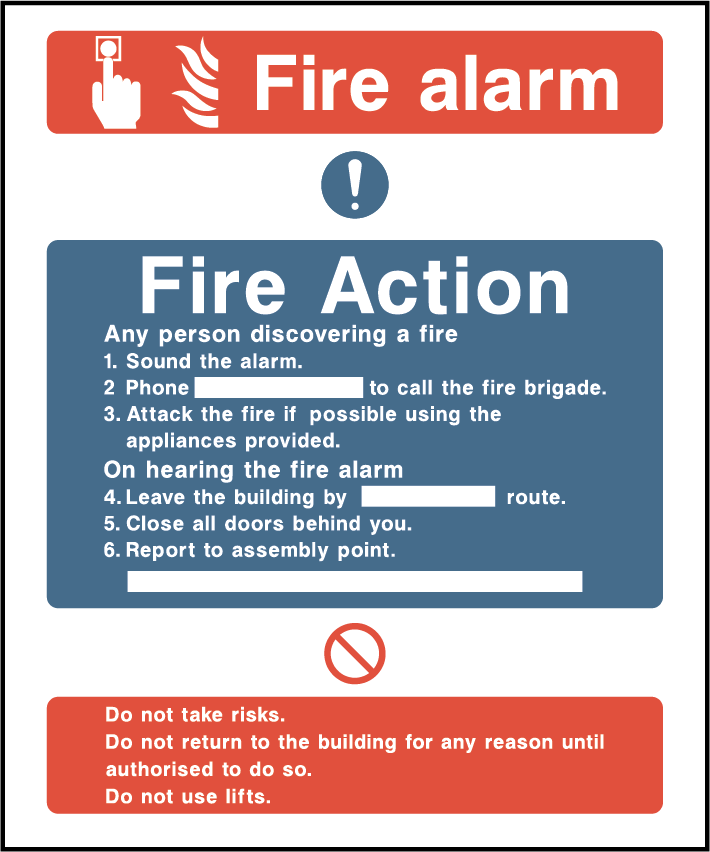 Fire alarm, fire action (V1)