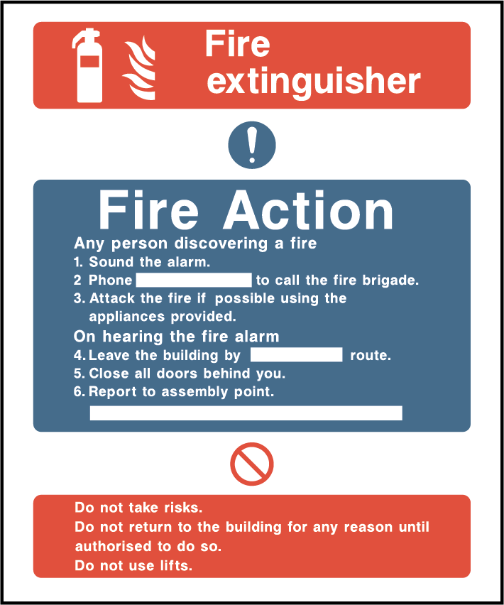 Fire extinguisher, fire action