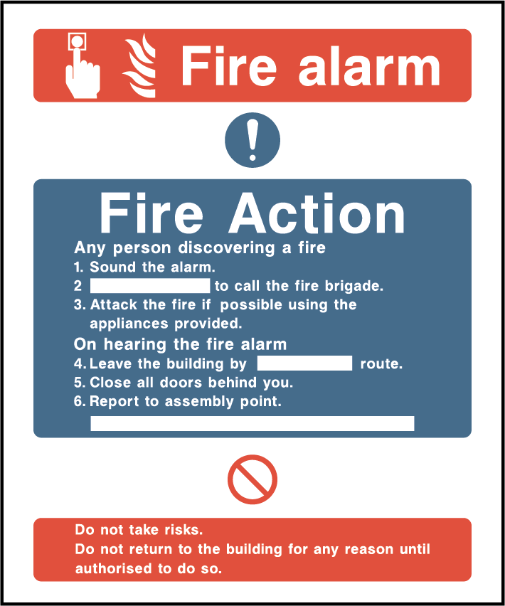Fire alarm, fire action (V2)