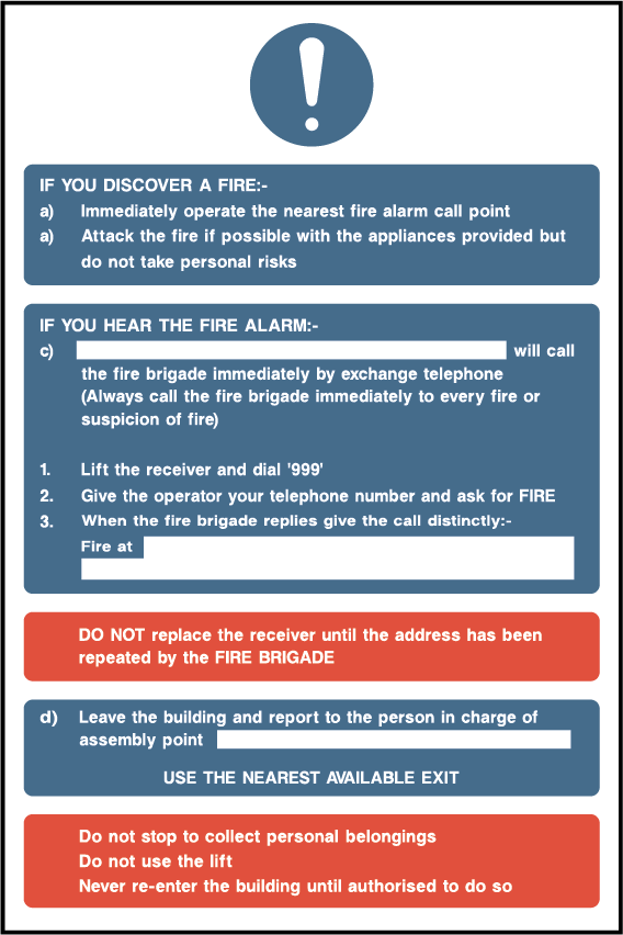 Fire action (V16)