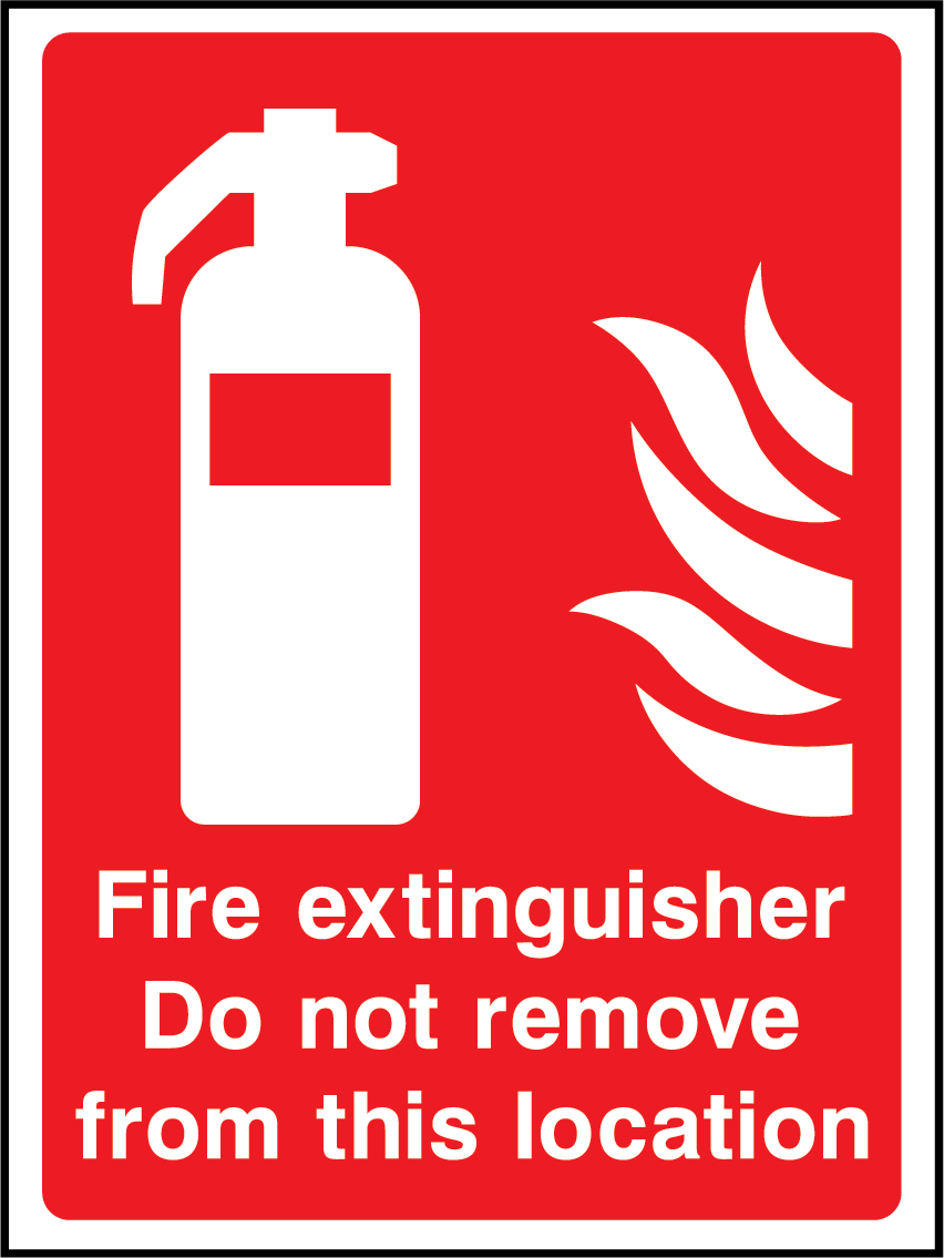 Extinguisher do not remove
