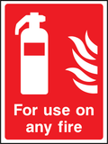 Extinguisher use on any fire