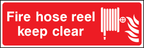 Fire hose reel keep clear