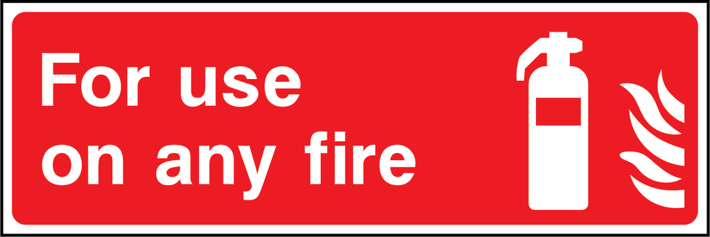Fire extinguisher use on any fire