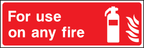 Fire extinguisher use on any fire