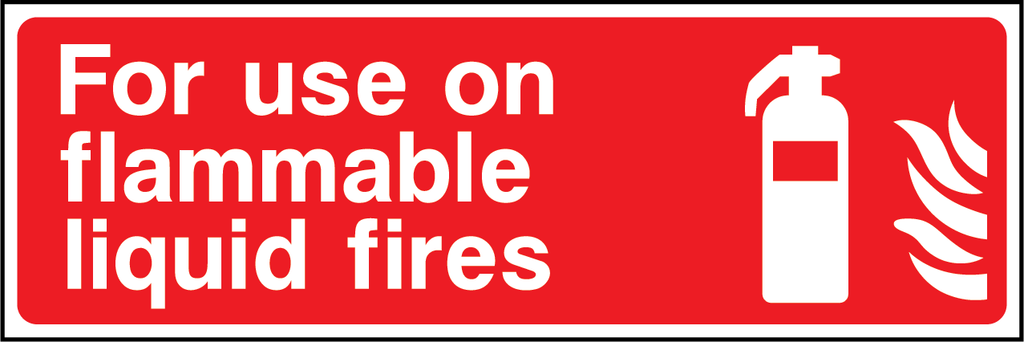 Fire extinguisher use on flammable liquid