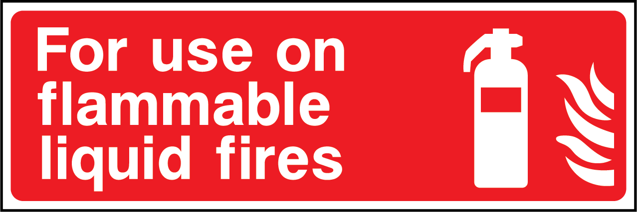 Fire extinguisher use on flammable liquid