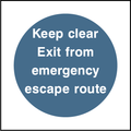Keep clear exit from emergency escape route