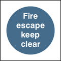 Fire escape keep clear