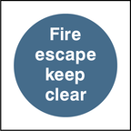 Fire escape keep clear