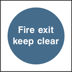 Fire exit keep clear