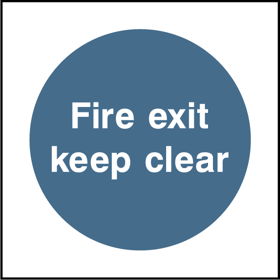 Fire exit keep clear
