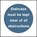 Staircase must be kept clear of all obstructions