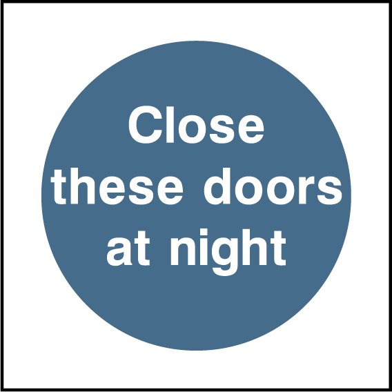 Close these doors at night