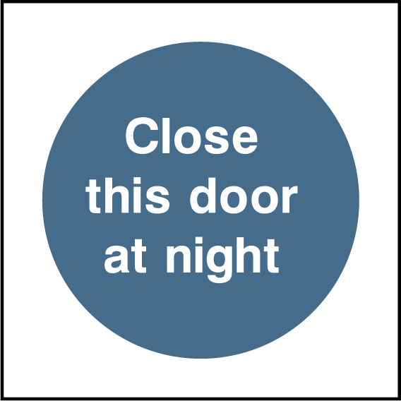 Close this door at night