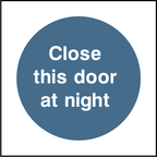 Close this door at night